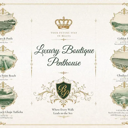 Sea View Luxury Boutique Penthouse St Pauls Bay شقة خليج سانت بول